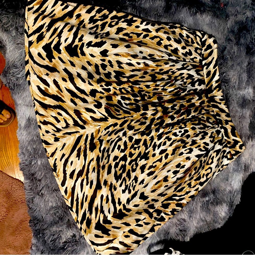 White House Black Market Animal Print Skirt